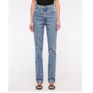 ABERCROMBIE &‎ FITCH 90s Straight Ultra High Rise Jeans Stretch Denim Sz 32/14 S